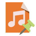 file,type,audio,push,pin icon