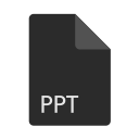 extension, file, format, ppt svg vector icon
