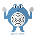 kanto, pokemon, poliwrath, psy, water svg vector icon
