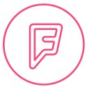 circle, foursquare, line, location, locations, neon, social svg vector icon