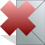 mail,delete,del,remove,envelop,message,email,letter icon