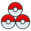 game, go, play, pokeballs, pokemon svg vector icon