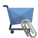 shoping,cart,attachment icon