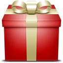 gift, present, red icon