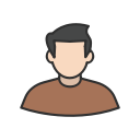 avatar, guy, man, user svg vector icon
