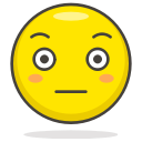 face, flushed svg vector icon