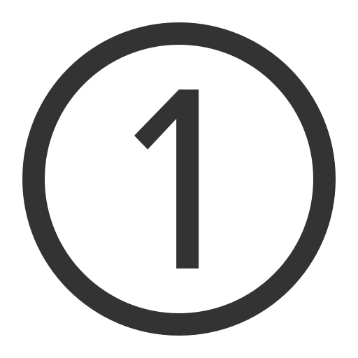 Digital Num1 Linear svg vector icon