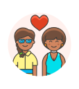 couple, lesbian, love svg vector icon