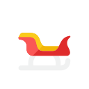 santa, sled svg vector icon