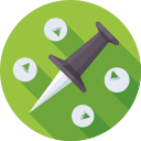 marker, navigation, pin, pointer svg vector icon
