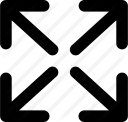 expand, extend, full, monitor, screen icon