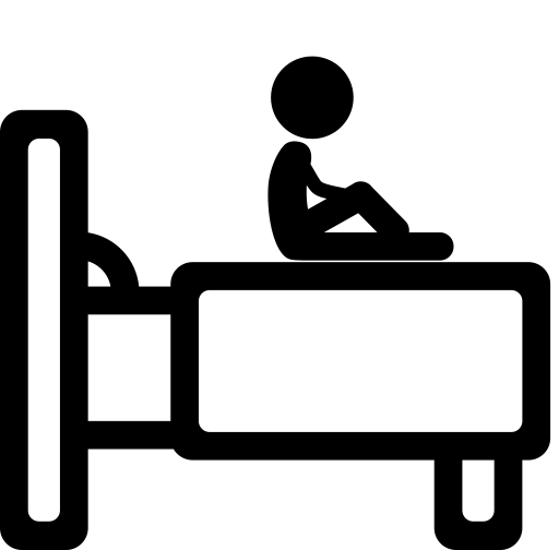 I Sleep Monitor Sitting svg vector icon