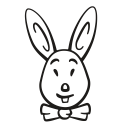 animal, carrot, celebration, easter, happy, head, rabbit svg vector icon