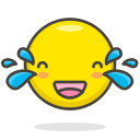 face, joy, of, tears, with svg vector icon
