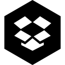 dropbox, hexagon, media, social svg vector icon