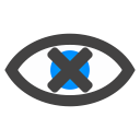 close, eye svg vector icon