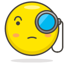 face, monocle, with svg vector icon