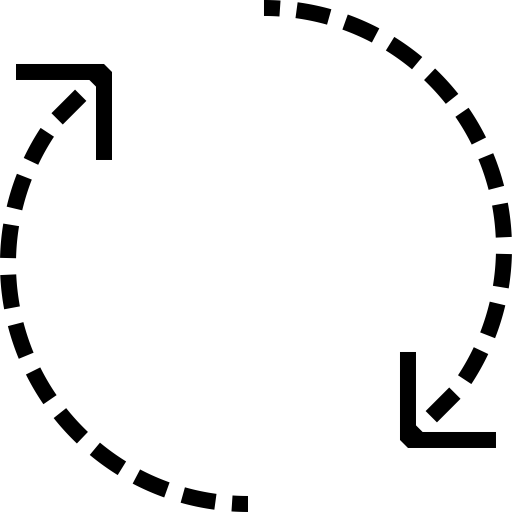 Arrows Rotate Dashed svg vector icon