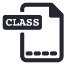 class, extension, file, program, programming svg vector icon