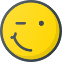 emoji, emote, emot, emot, wink svg vector icon