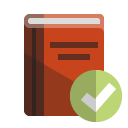 book,checkmark icon