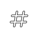 hashtag, social media, tag, twitter svg vector icon