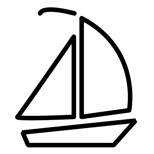 Sailboat svg vector icon