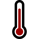full, quarter, thermometer, three svg vector icon