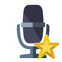 radio,microphone,star icon