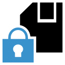 datastorage, floppy, lock, privatedata svg vector icon