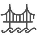 bridge, gate, golden, sight, travelling, usa, view svg vector icon