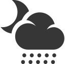 cloud, grey, moon, night, rain, snow, weather svg vector icon