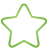 basic, green, star icon