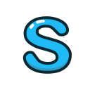 blue, letter, lowercase, s svg vector icon
