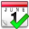 accept, calendar icon