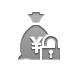 money,bag,yen,lock,open icon