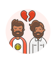 breakup, couple, gay svg vector icon