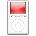 ipod,red,mp3 player icon