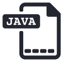 extension, file, java, program, programming svg vector icon