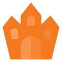 castle, ghost, halloween, holyday, scarry svg vector icon