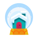 cabin, decorate, decoration, home, house, snowglobe svg vector icon