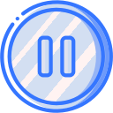audio, media, media player, music, pause, video player svg vector icon