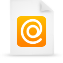 document, file, orange, paper icon