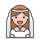 2, bride, veil, with svg vector icon