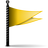 flag, yellow icon