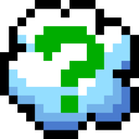 cloud, question, retro icon