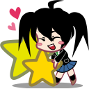 bookmark, cartoon, favorite, heart, japan, like, star svg vector icon