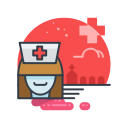 costume, halloween, holiday, nurse, scary, spooky svg vector icon