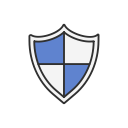 facebook, fb, security, shield svg vector icon