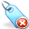 blue, delete, tag icon